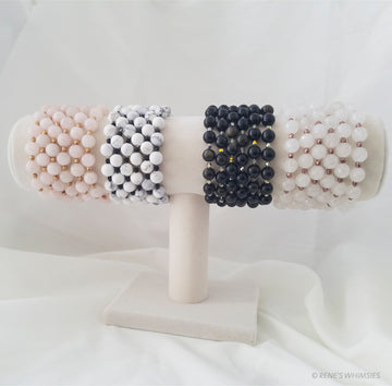 Golden Obsidian Bracelet | Natural Crystal Stretch Bracelets