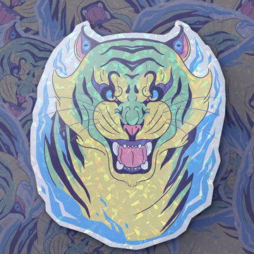 Holographic Mystic Tiger Sticker