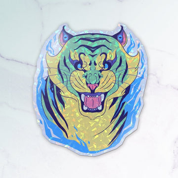 Holographic Mystic Tiger Sticker