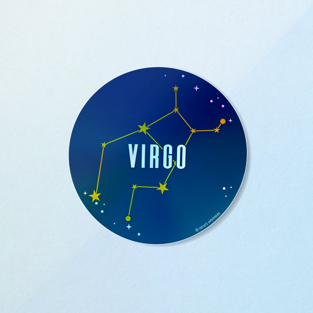Virgo Sticker | Iridescent Zodiac Stickers - StickersRene's Whimsies