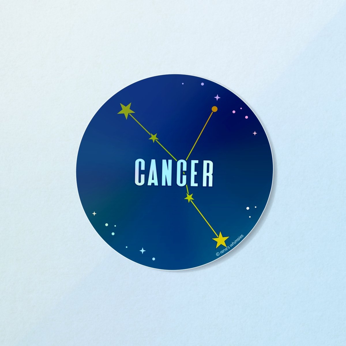 Cancer Sticker | Iridescent Zodiac Stickers - StickersRene's Whimsies