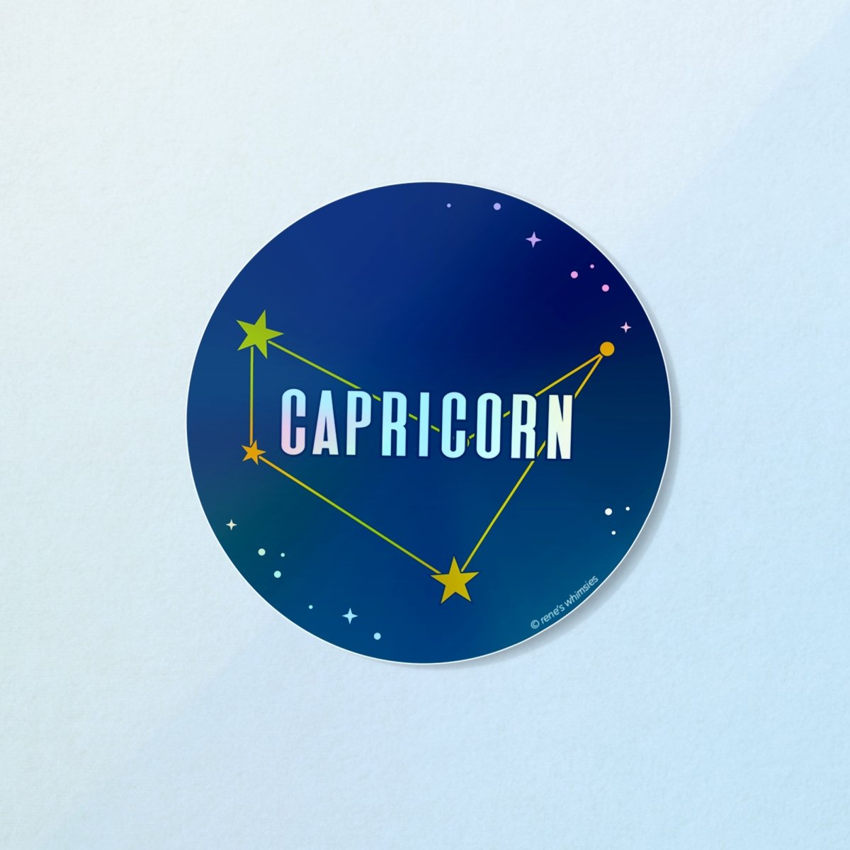 Capricorn Sticker | Iridescent Zodiac Stickers - StickersRene's Whimsies