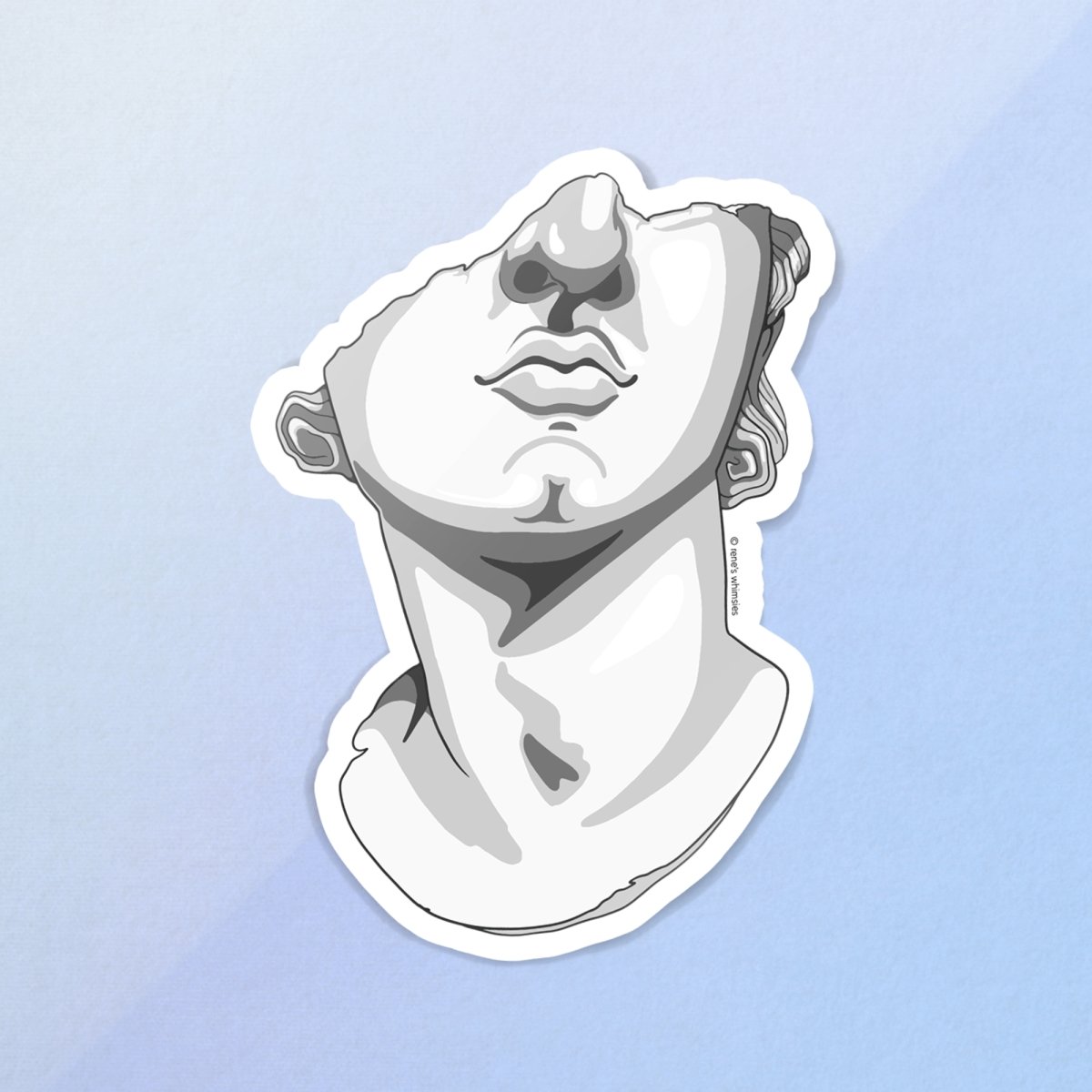 Fragmentary Marble Statue Art Sticker - StickersRene's Whimsies