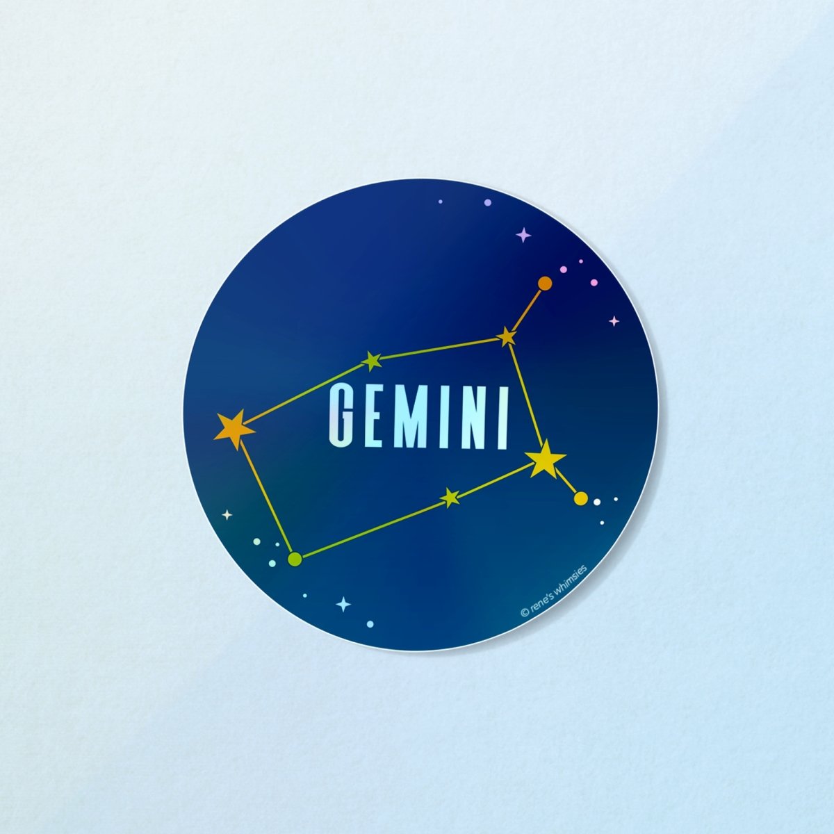 Gemini Sticker | Iridescent Zodiac Stickers - StickersRene's Whimsies