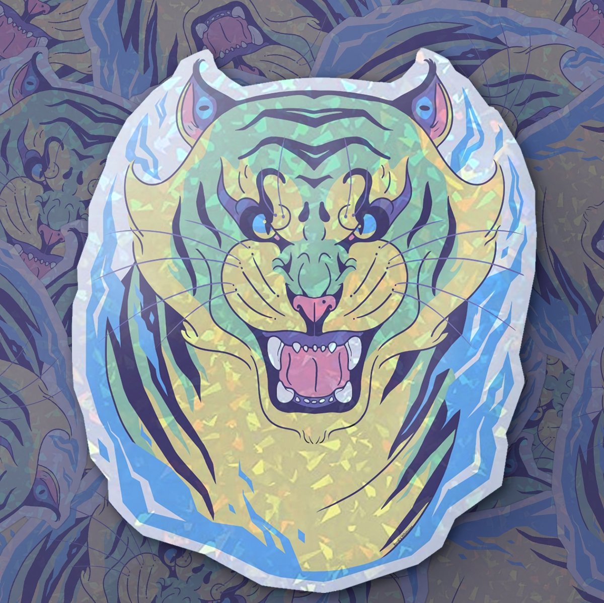 Holographic Mystic Tiger Sticker - Paper productsRene's Whimsies
