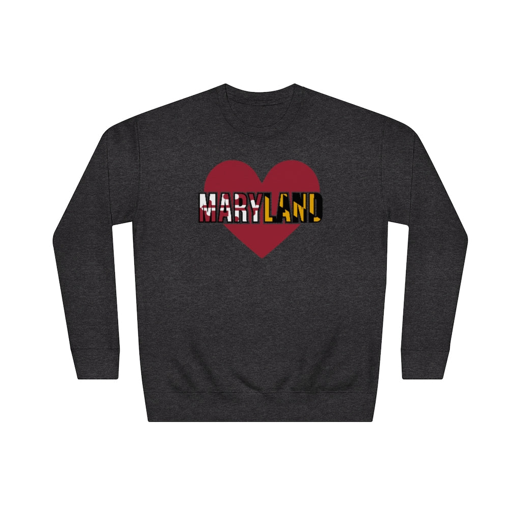 Love Maryland Crew Sweatshirt, Unisex - Rene's Whimsies