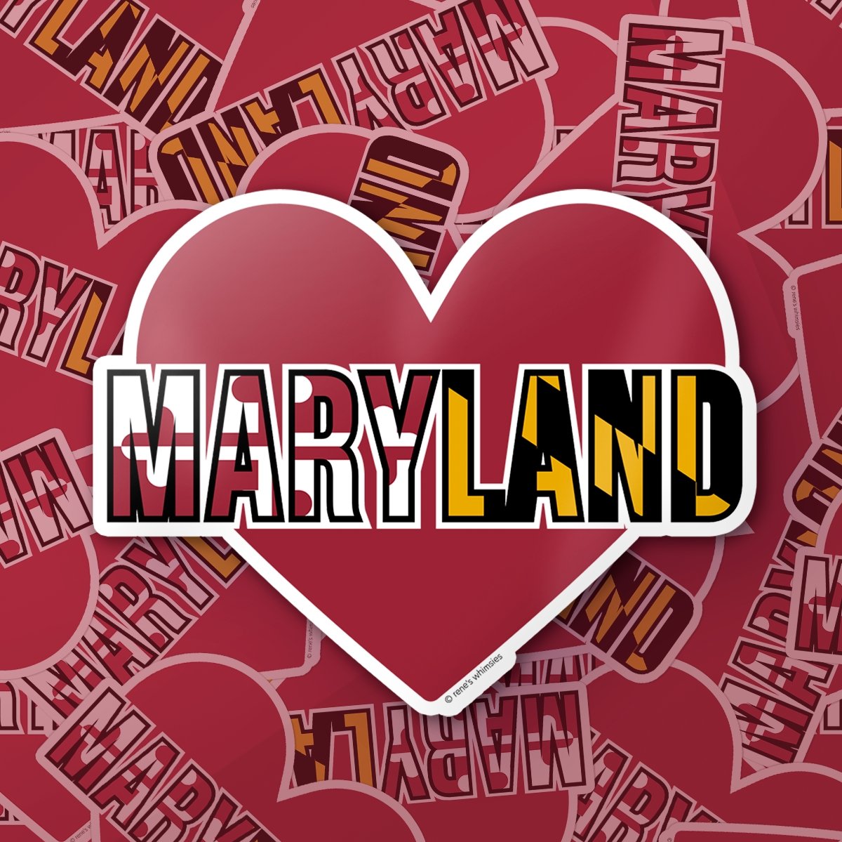 Love Maryland Sticker - StickersRene's Whimsies