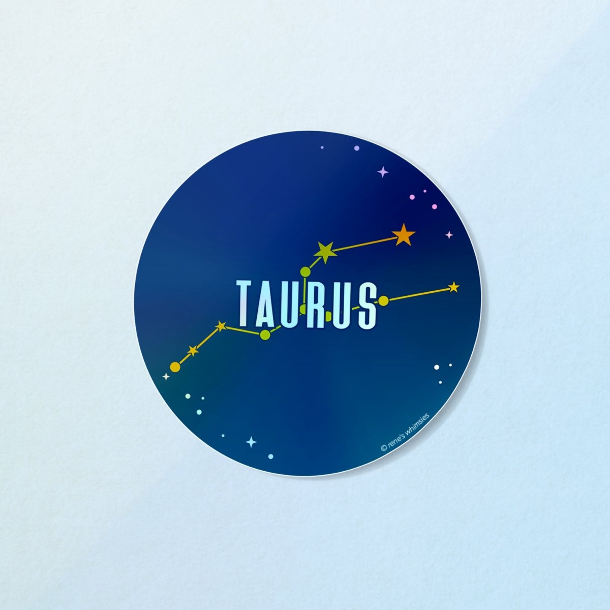 Taurus Sticker | Iridescent Zodiac Stickers - StickersRene's Whimsies